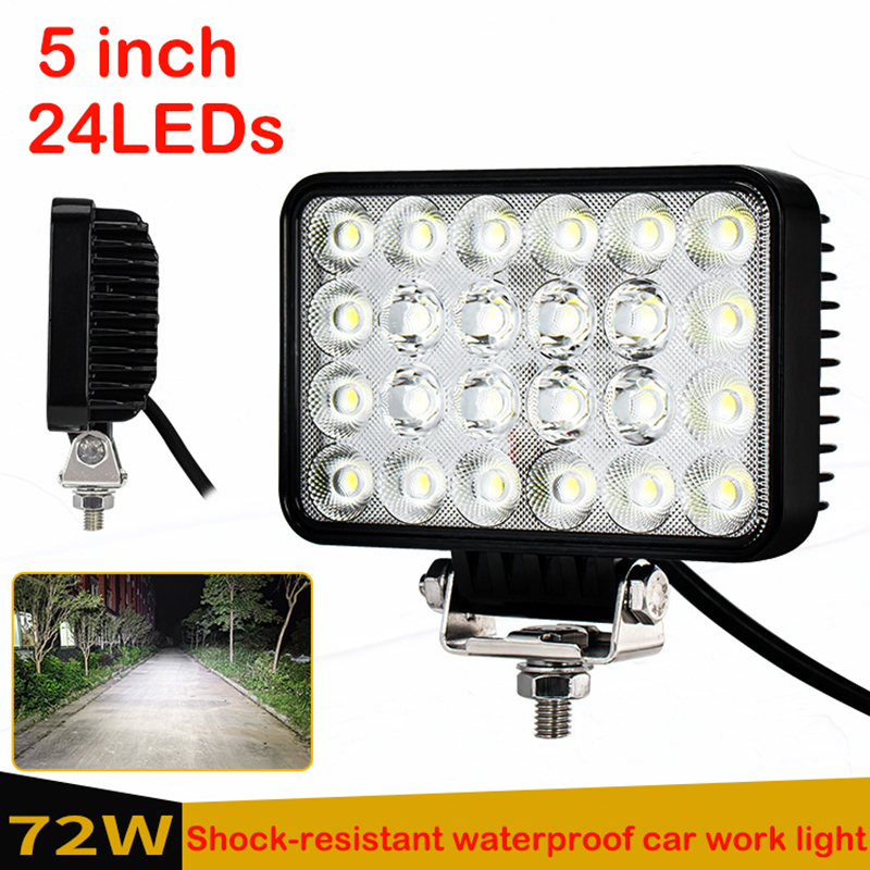 Vehicle Heavy Equipment - ไฟขับรถ LED 1 ชิ้น 72W ไฟสปอตไลท์