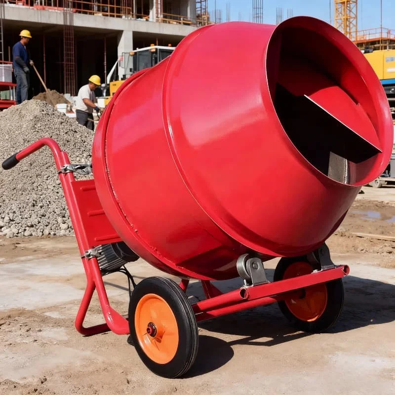 Heavy Equipment Manufacturers - รถผสมคอนกรีตแบบเคลื่อนที่ขนาดใหญ่ พร้อมอุปกรณ์ผสมคอนกรีต มอเตอร์แบบแมนนวล ระบบไฮดรอลิก