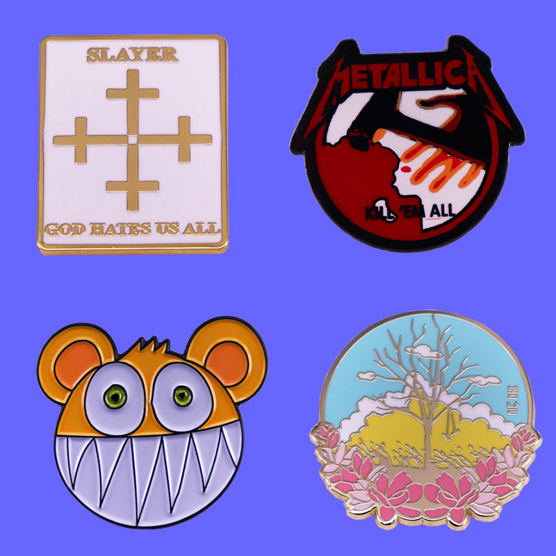 Heavy Equipment Logo - แถบเฮฟวี่เมทัลฮิปฮอปกลุ่มร็อคป้ายโลโก้อัลบั้มเครื่องประดับเข็มกลัดโลหะมีฮู้ดและหมวกตกแต่งของขวัญแฟนนักร้อง