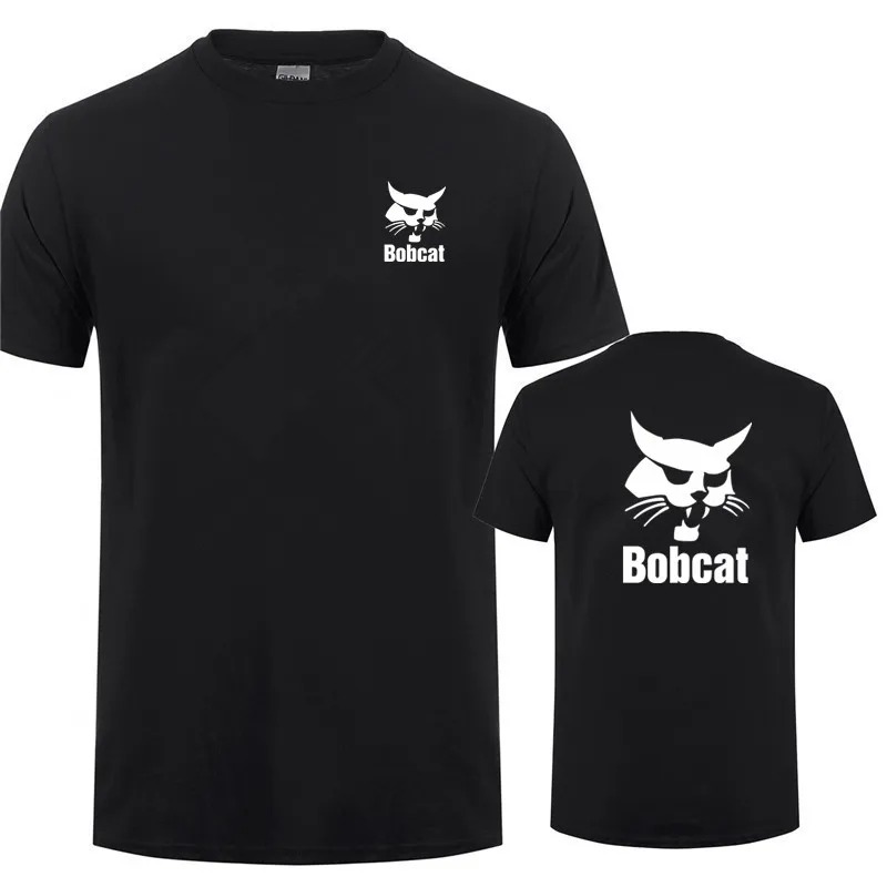 Bobcat T เสื้อฤดูร้อนผู้ชายแขน - Heavy Equipment Logo บทวิจารณ์และราคา