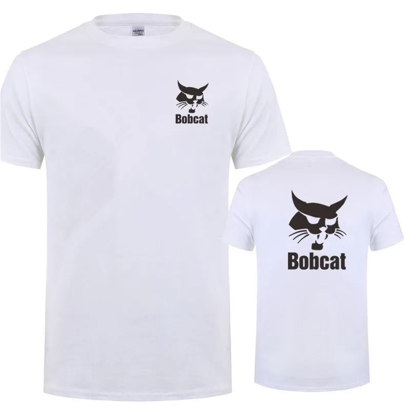 Bobcat T เสื้อฤดูร้อนผู้ชายแขน - Heavy Equipment Logo บทวิจารณ์และราคา