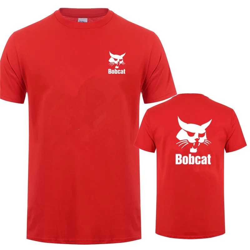 Bobcat T เสื้อฤดูร้อนผู้ชายแขน - Heavy Equipment Logo บทวิจารณ์และราคา